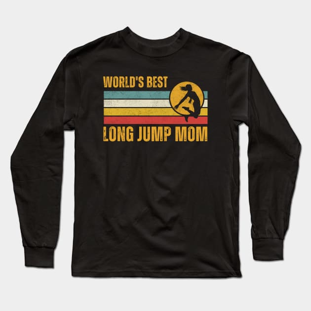 Long Jump Mom Long Sleeve T-Shirt by footballomatic